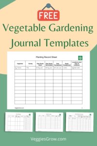 Download your FREE Vegetable Garden Journal Templates - Veggies Grow